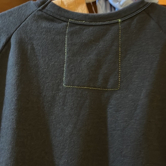 Aviator nation navy sweatshirt w/ pink bolt and stripe design on arm GUC beachy - Picture 10 of 12